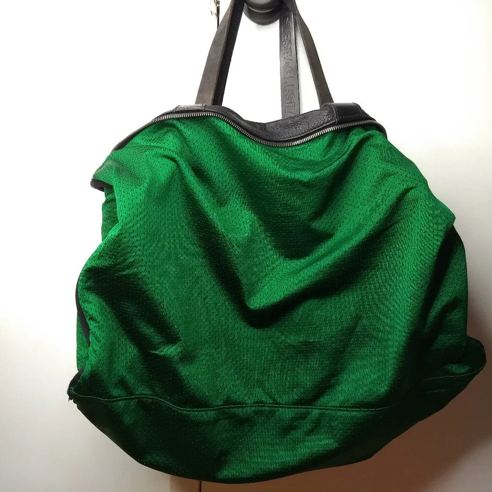 Rare Eagles Saquon Barkley Leather Bag Revisit Mitchell & Ness Travel Duffel